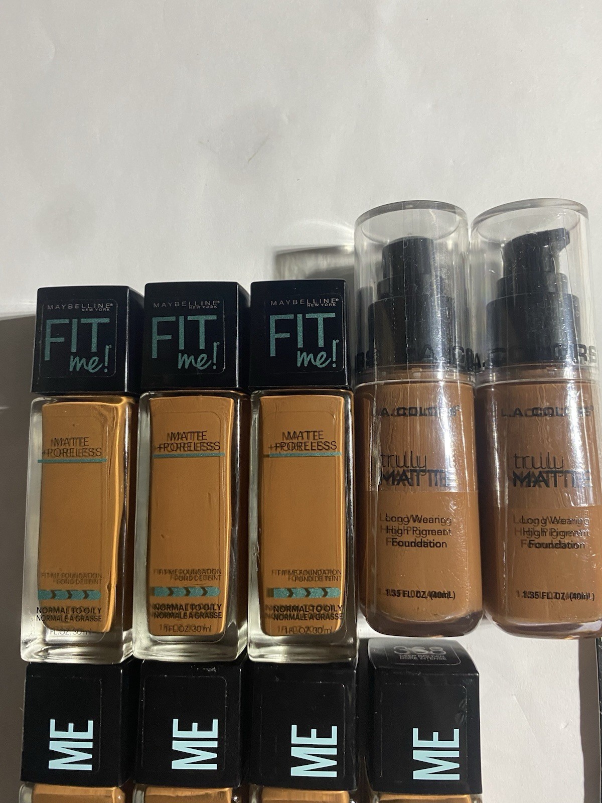 Maybelline Fit Me! Matte Poreless Foundation Makeup 360/368 Lot Plus Extras