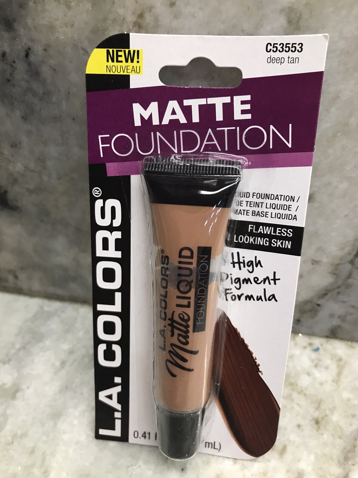 L.A.Colors Deep Tan C53553 Matte Liquid Foundation:0.41floz/12ml