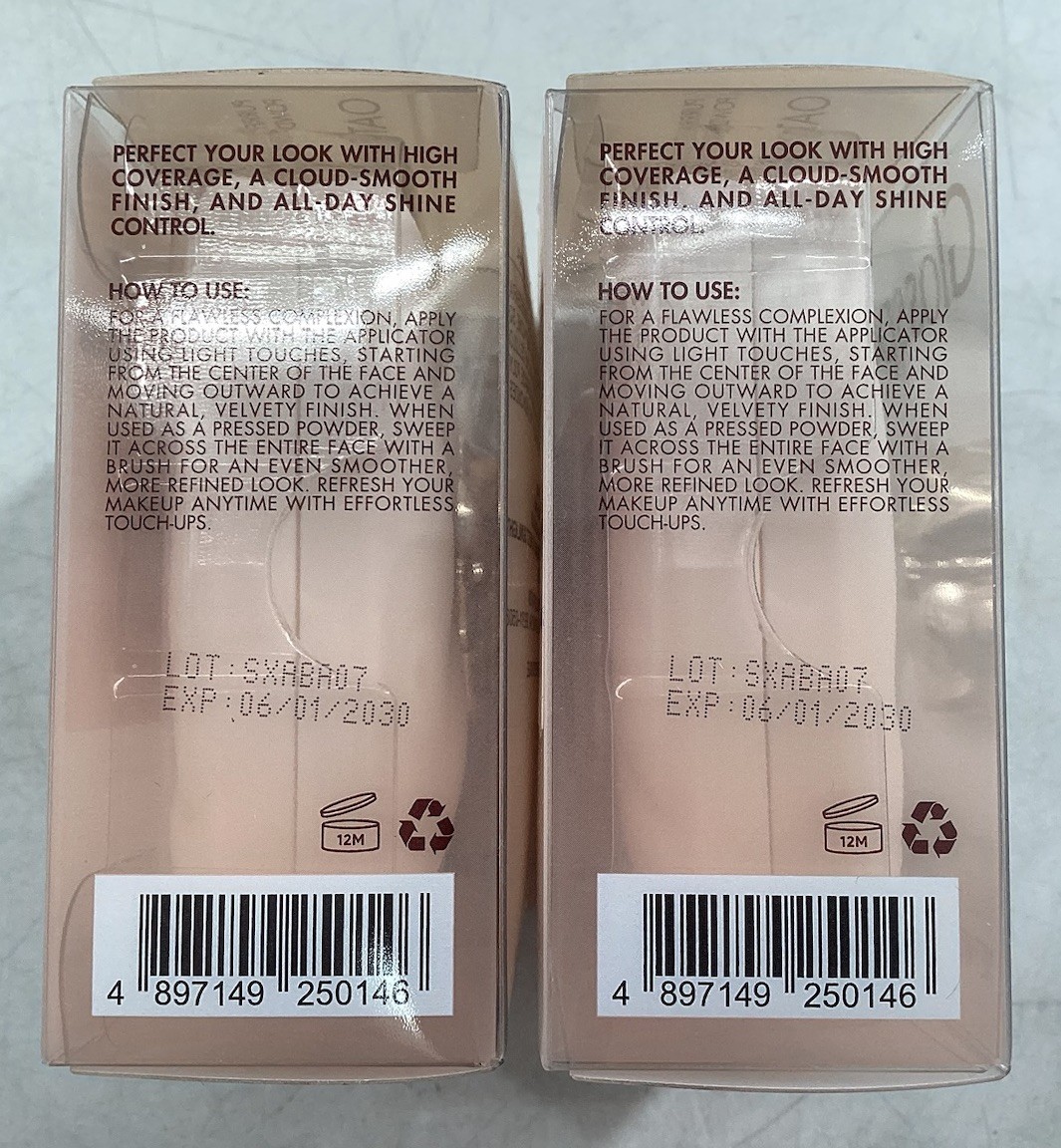 Glosspoppi Pore Blurring Purrfect Cover Powder Foundation N01 Oatmeal 2pk