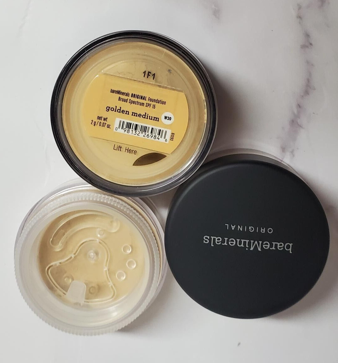 2 X bareMinerals Original Golden Medium (W 20) Foundation SPF15 – 2g / 0.07oz