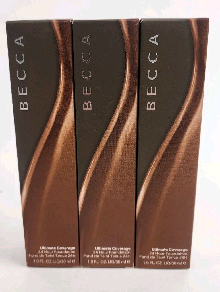 Becca Ultimate Coverage 24 Hour Foundation Clove 1.0 Fl Oz. New in Box (3 Pack)