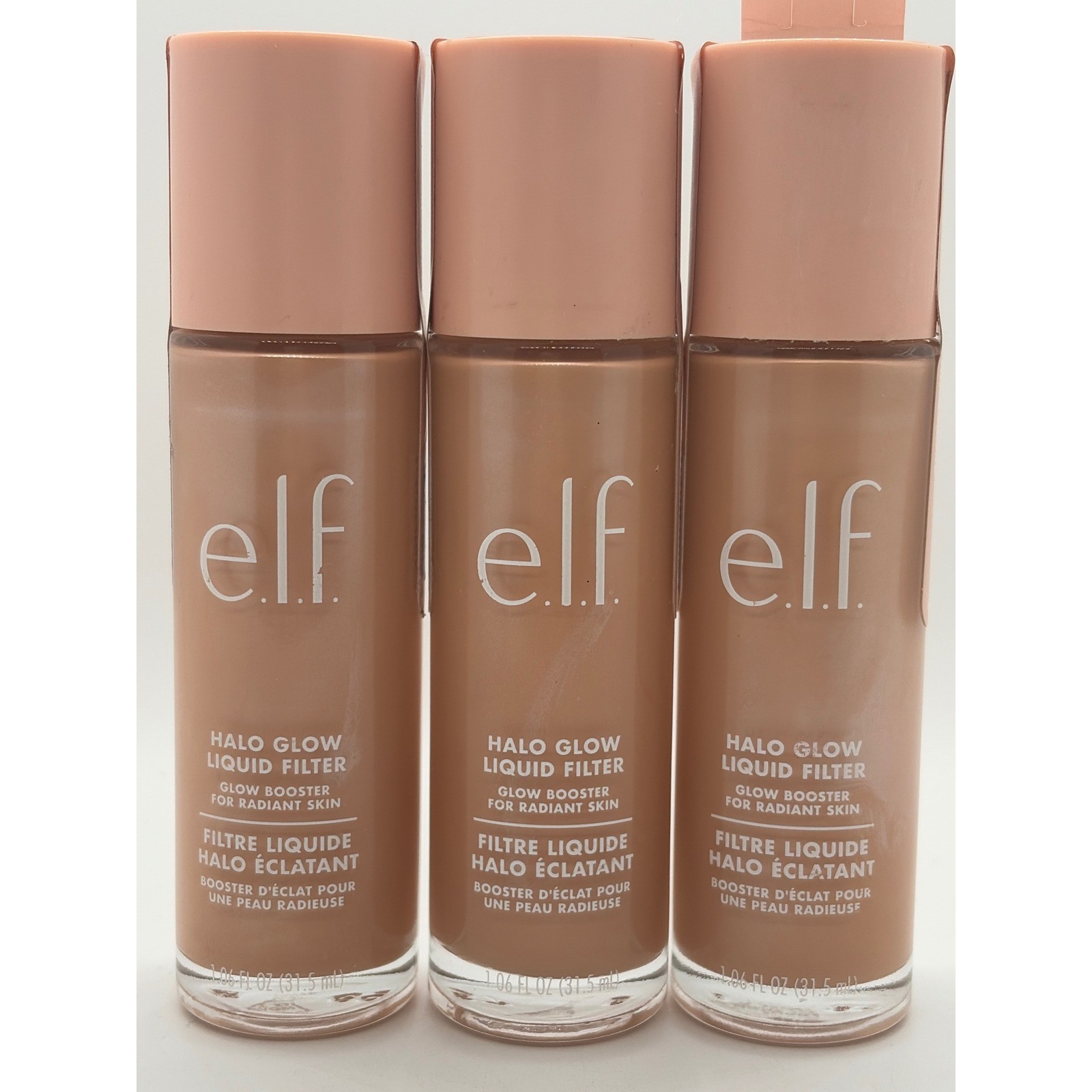 Lot of 3 elf Halo Glow Liquid Filter 3 Light Medium Glow Booster 1.06oz 82115 M4