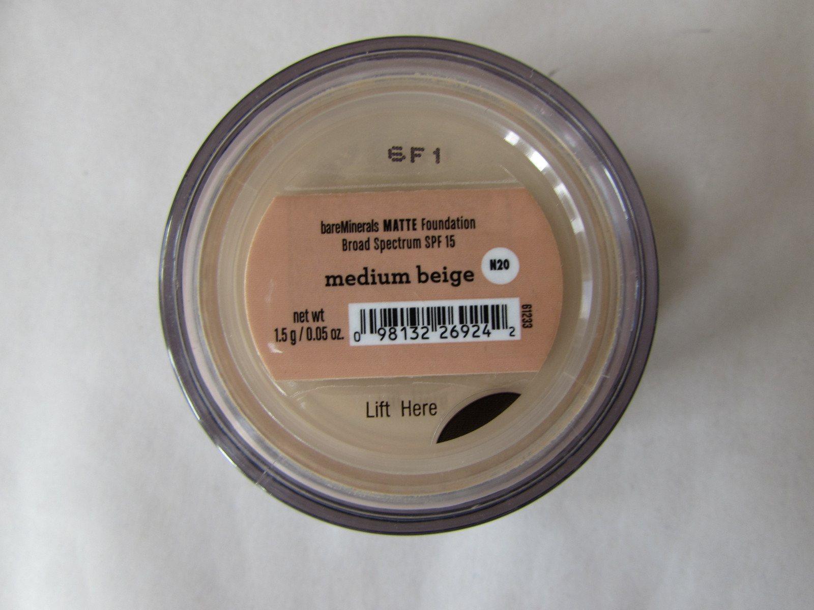 BareMinerals Foundation Broad Spectrum Matte Medium Beige 1.5g Travel Size