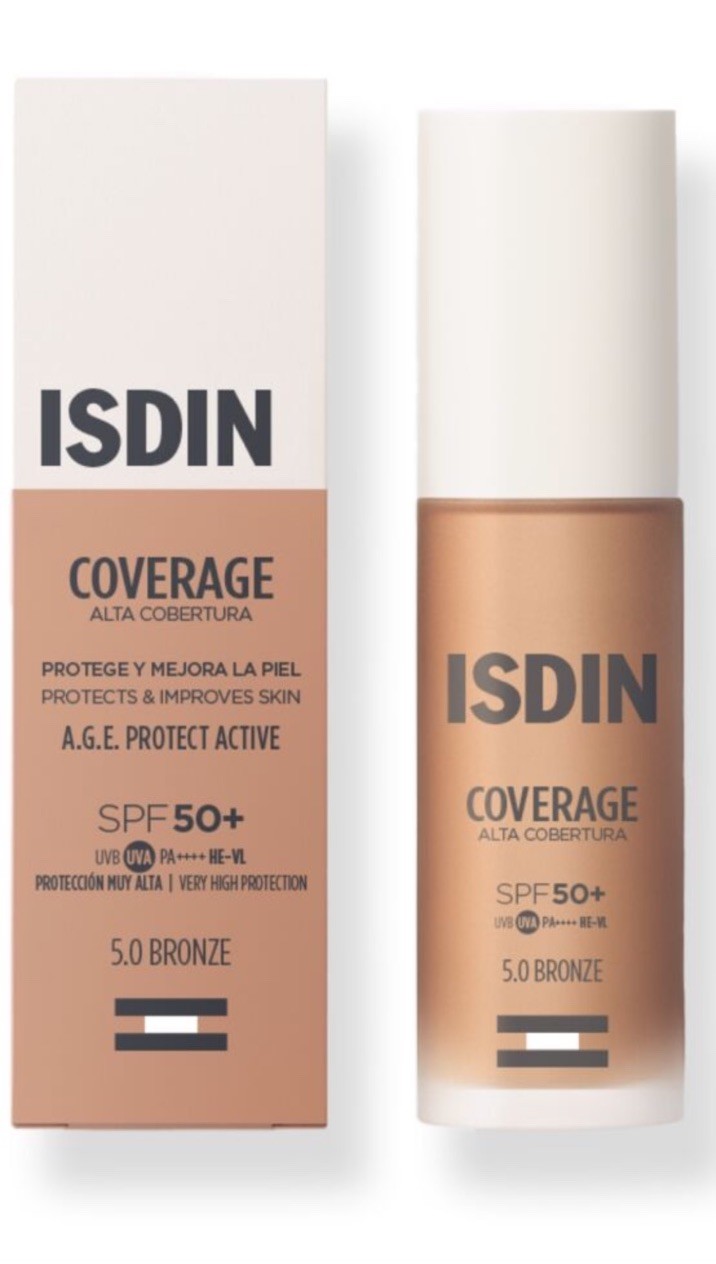ISDIN Coverage SPF50+ Foundation Bronze 5.0 High Coverage Sunscreen Makeup
