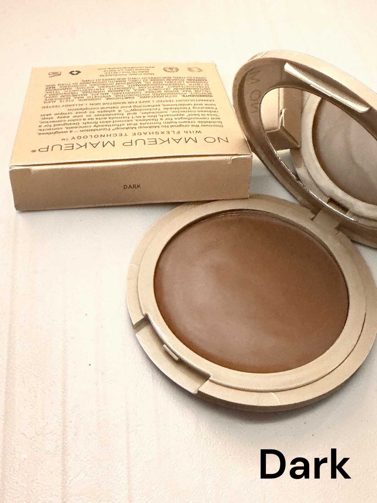 The Original No Makeup Makeup DARK Flex Shade Cream Foundation & Brush Damaged