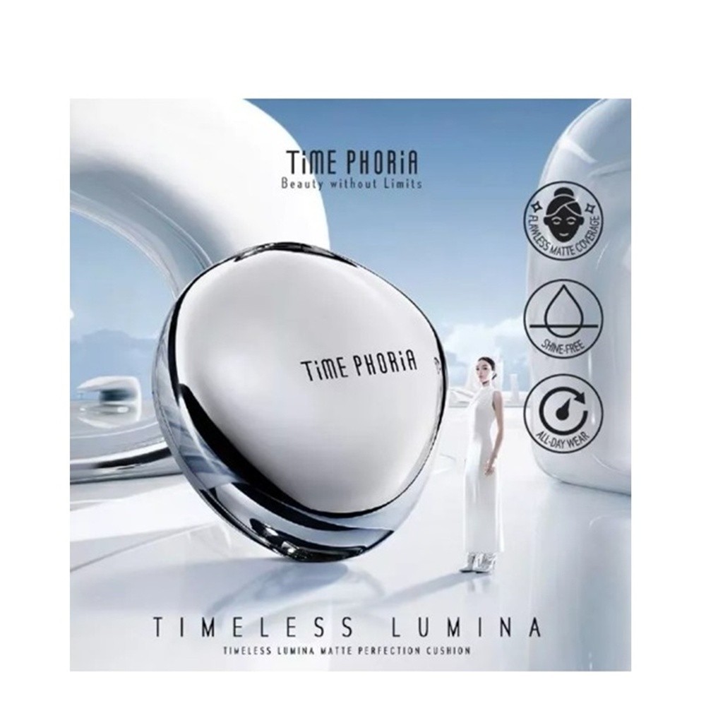 Time Phoria Timeless Lumina Matte Perfection Cushion# 00N Blanc Controls Oil 11g