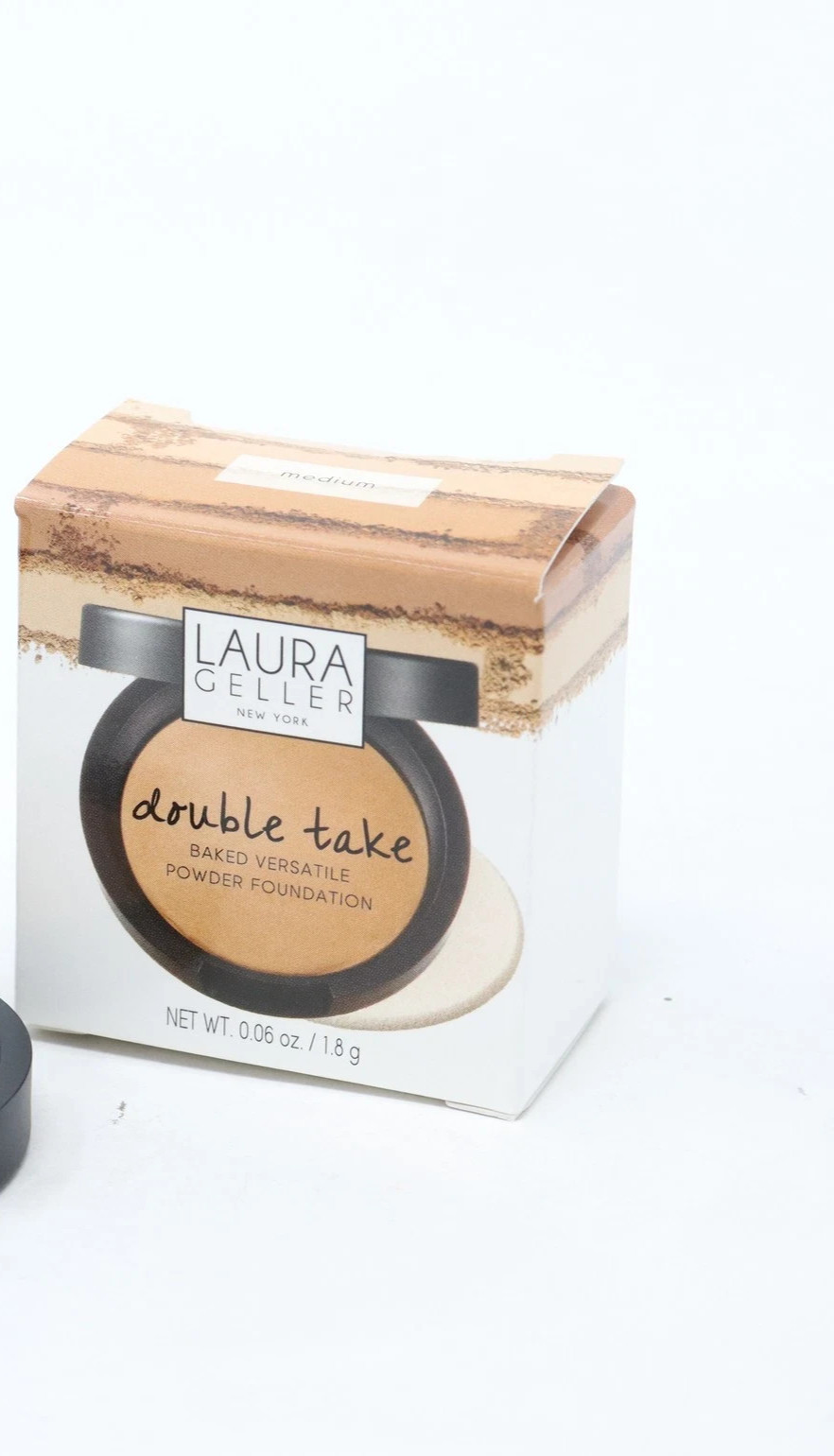 Laura Geller Double Take Powder Foundation – Medium – .06 oz. Travel Size NIB
