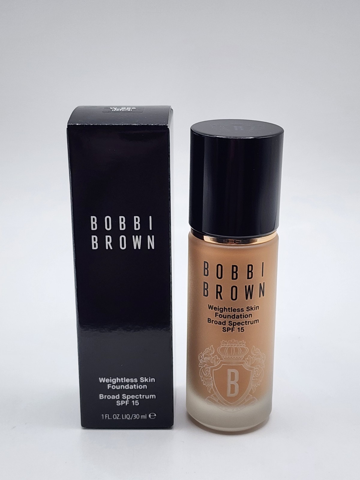 Bobbi Brown Weightless Skin Foundation SPF 15 W-056 Warm Natural 1 oz New