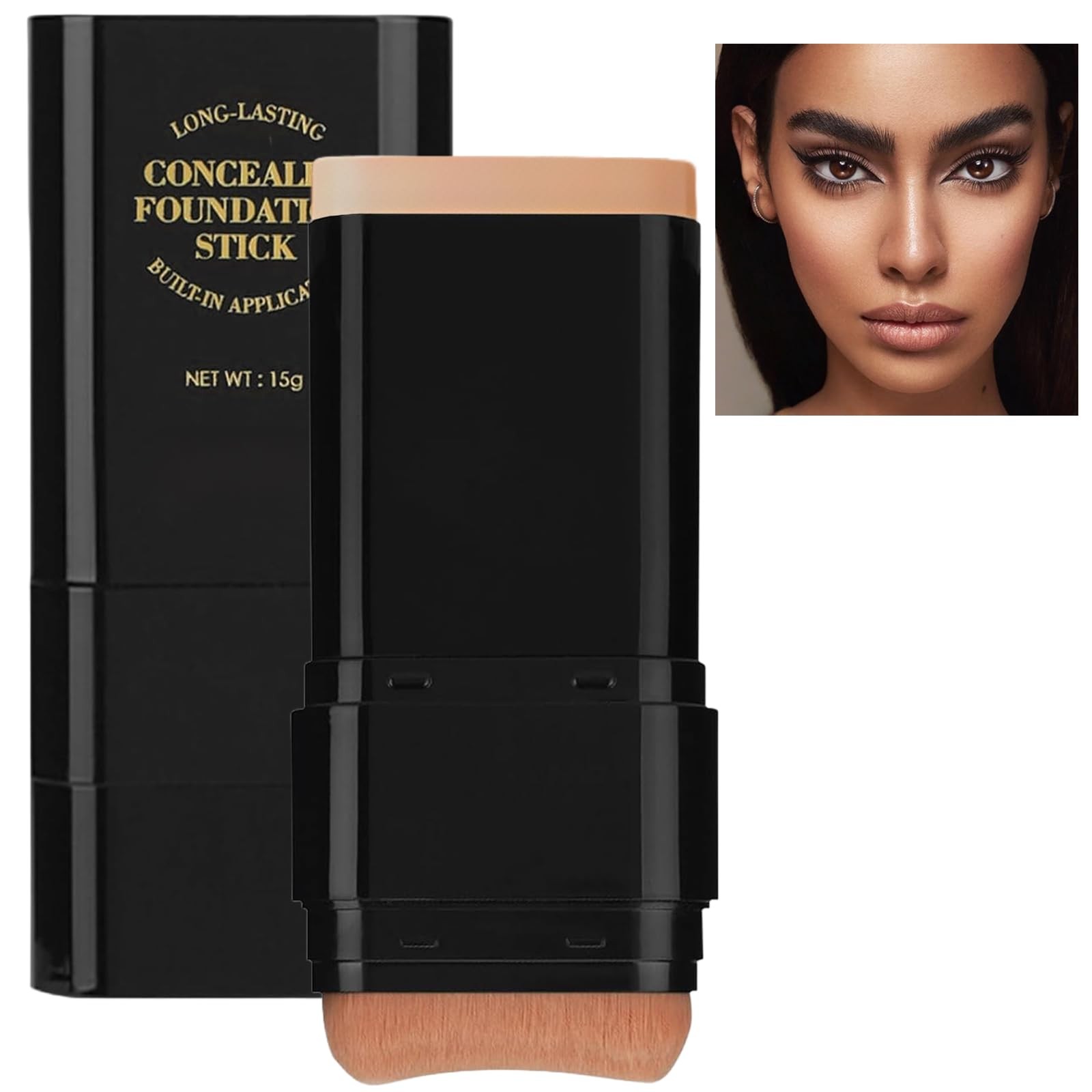 Foundation Stick, 2 in 1 Dual-Ended Long-Lasting Concealer Korean Foundation …