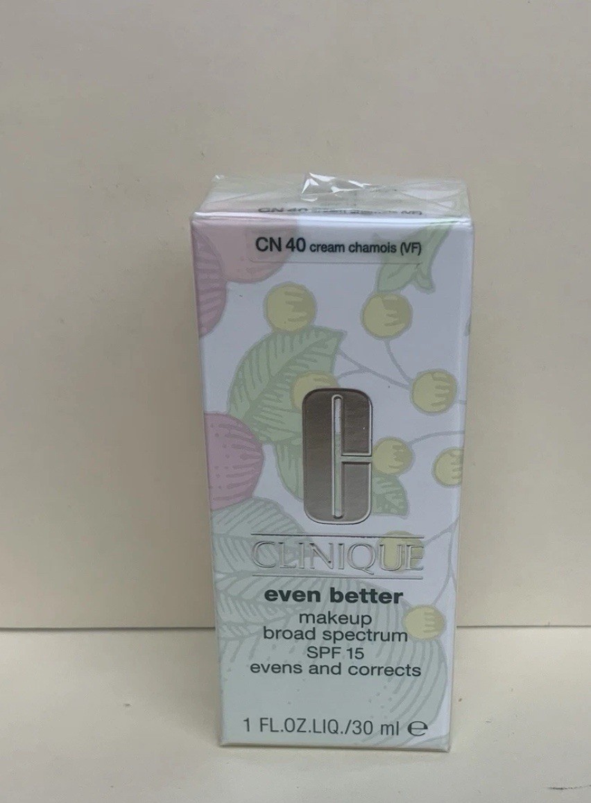CLINIQUE Even Better Makeup FoundationSPF 15 CN40 Cream Chamois (VF) 1oz. New
