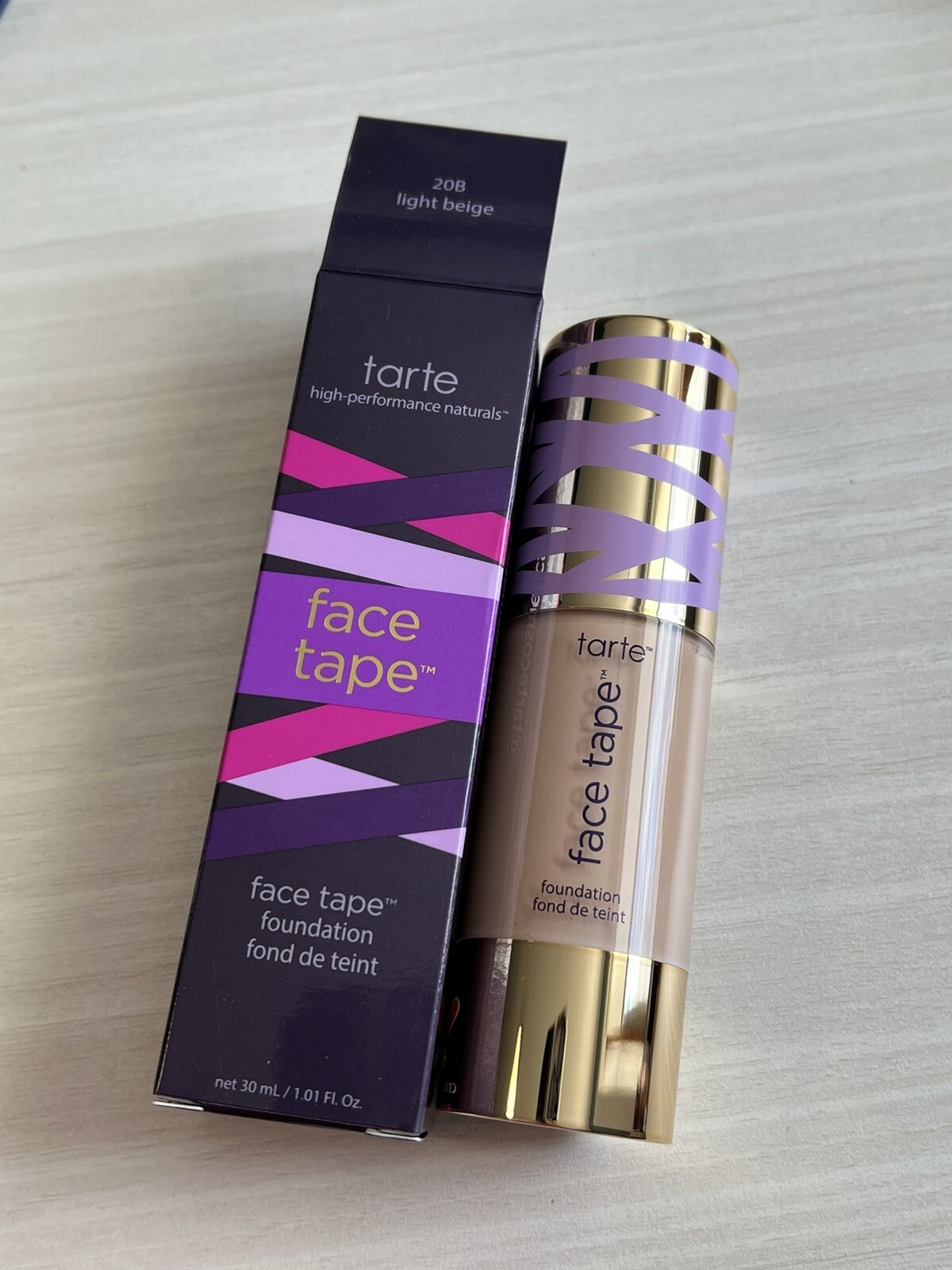 Tarte Face Tape Foundation Light Beige #20B Full Coverage Full Size 1oz NIB