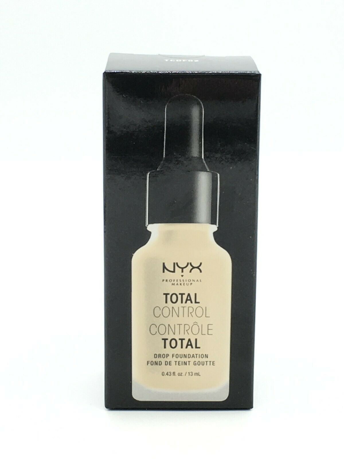 NYX Professional Total Control Drop Foundation TCDF02 Alabaster .43 Oz/13 mL NEW