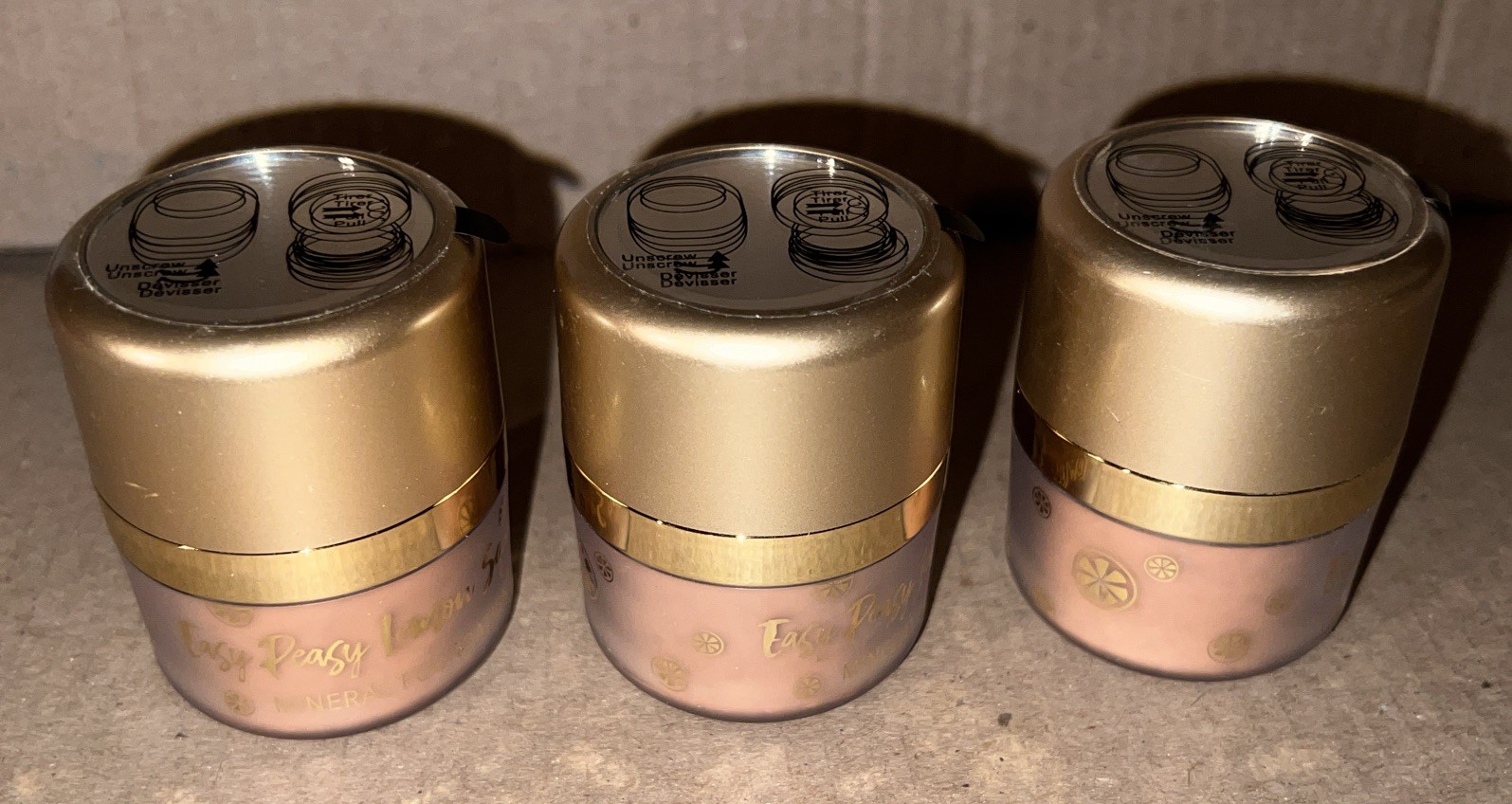Belle Beauty By Kim Gravel Easy Peasy Powder Matte Mineral Foundations DEEP X 3