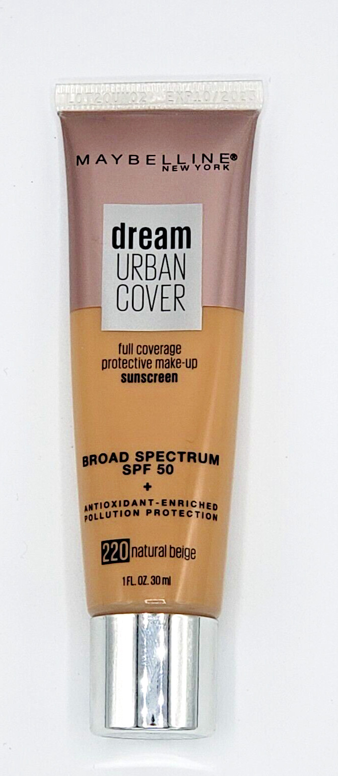 NEW Maybelline Dream Urban Cover Full Coverage Makeup- 220 NATURAL BEIGE