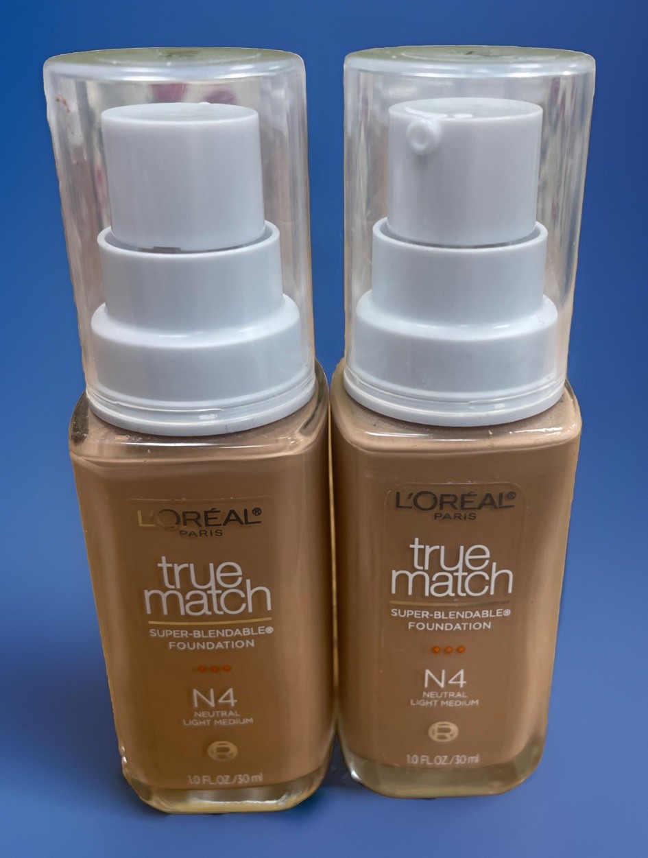 L’Oreal True Match Super Blendable Foundation N4 Neutral Light Medium 2 Bottles!