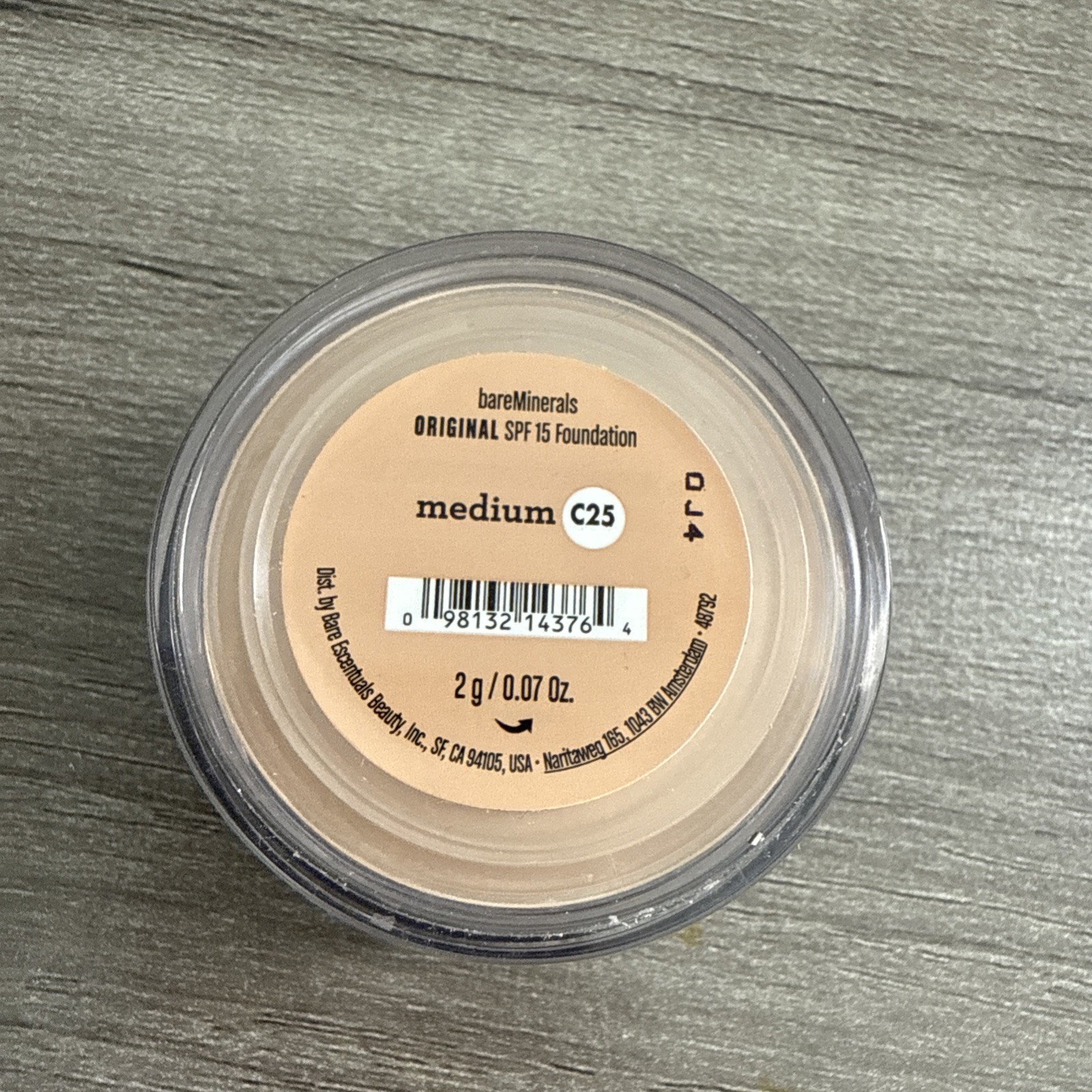 NEW bareMinerals ORIGINAL Loose Powder Foundation SPF 15 Medium C25 2g