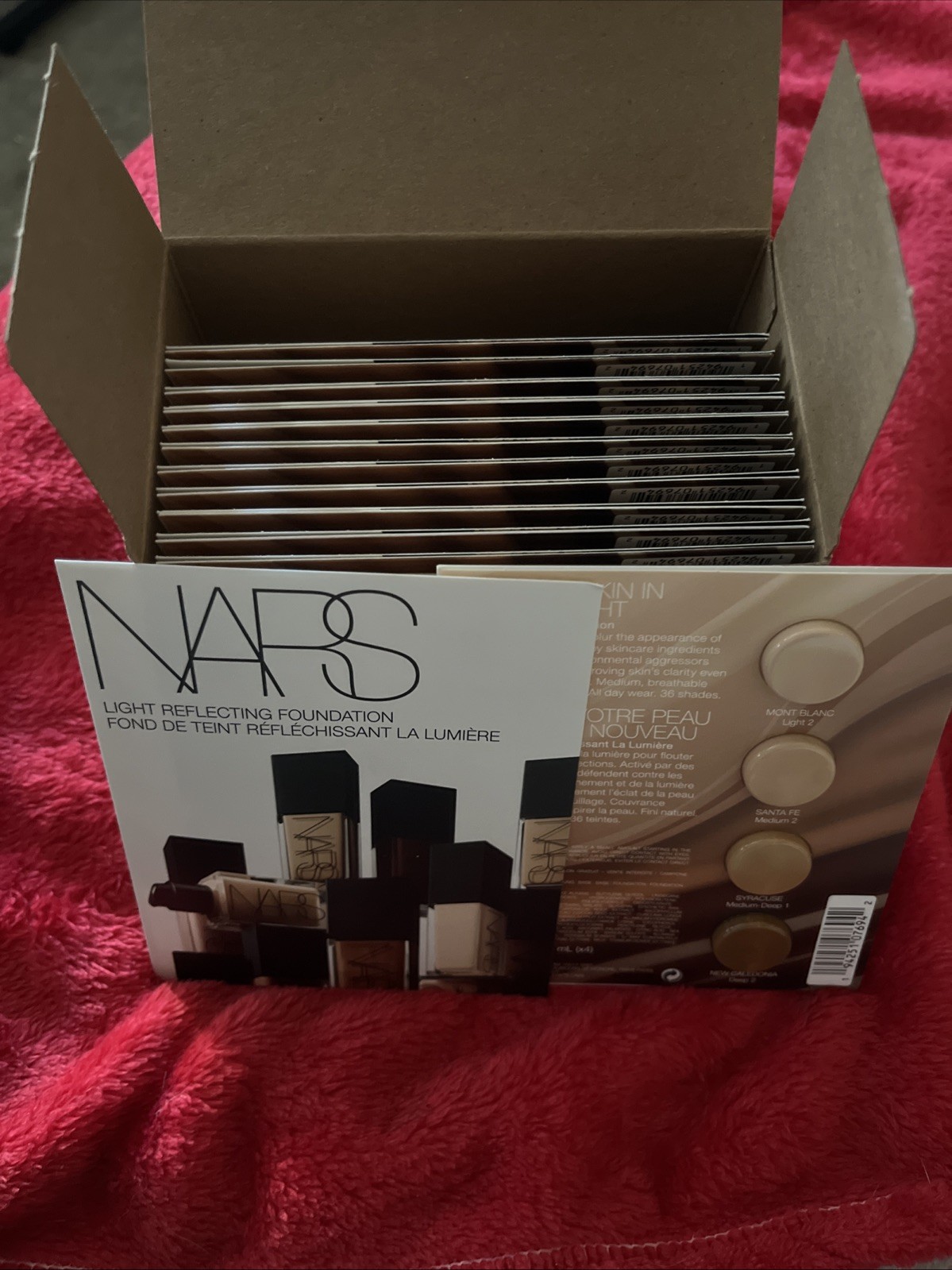 🔥25 Per Box NARS LIGHT REFLECTING FOUNDATION 4-Shades Single Use Sampler Cards