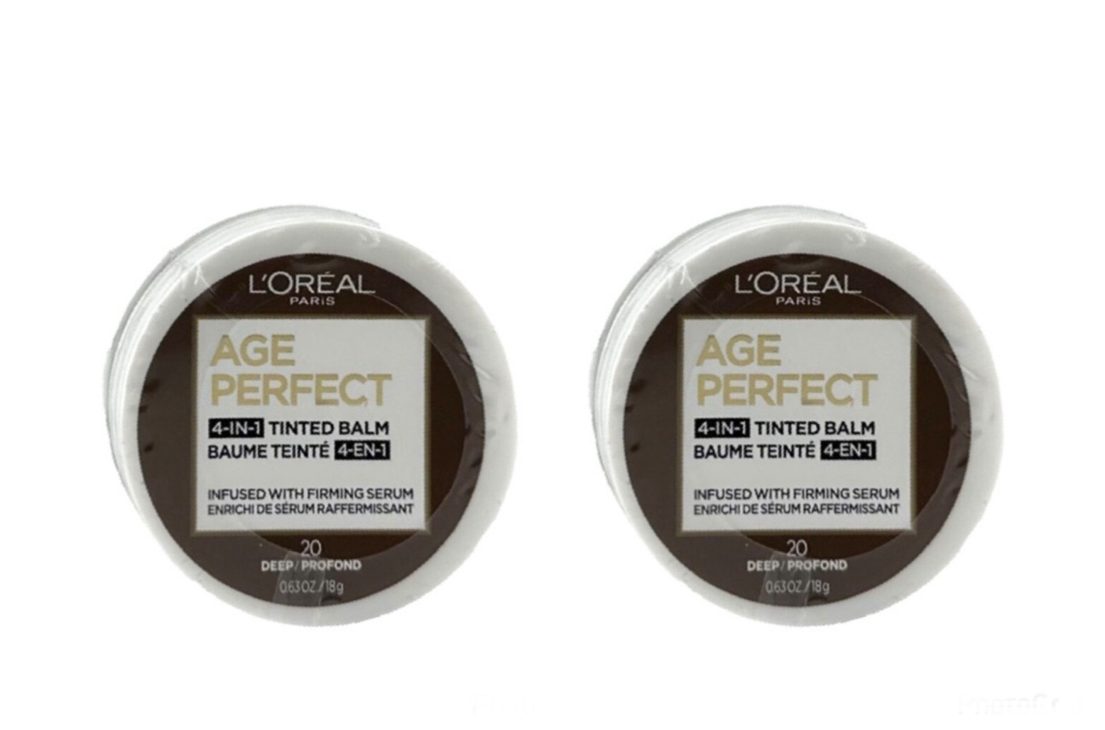 L’Oréal Paris Age Perfect 4-in-1 Tinted Balm Foundation, 20 Deep – 2 Pack