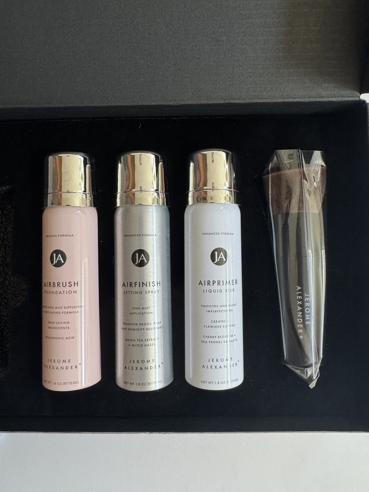 Jerome Alexander MagicMinerals Airbrush Foundation Makeup Set 4pc Spray Warm Med