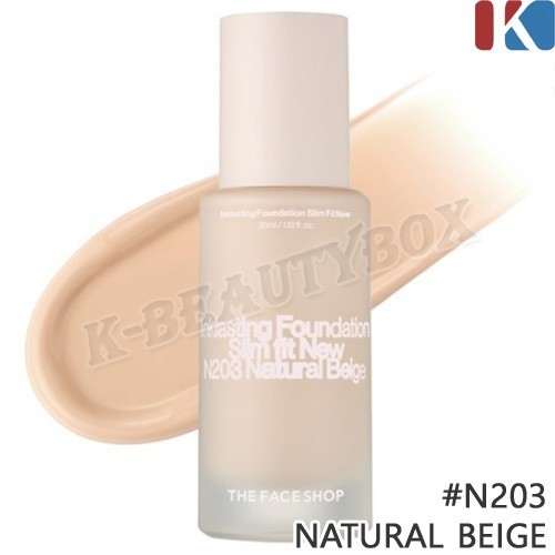 THE FACE SHOP Ink Lasting Foundation Slim Fit New 35ml #N203 Natural Beige Vegan