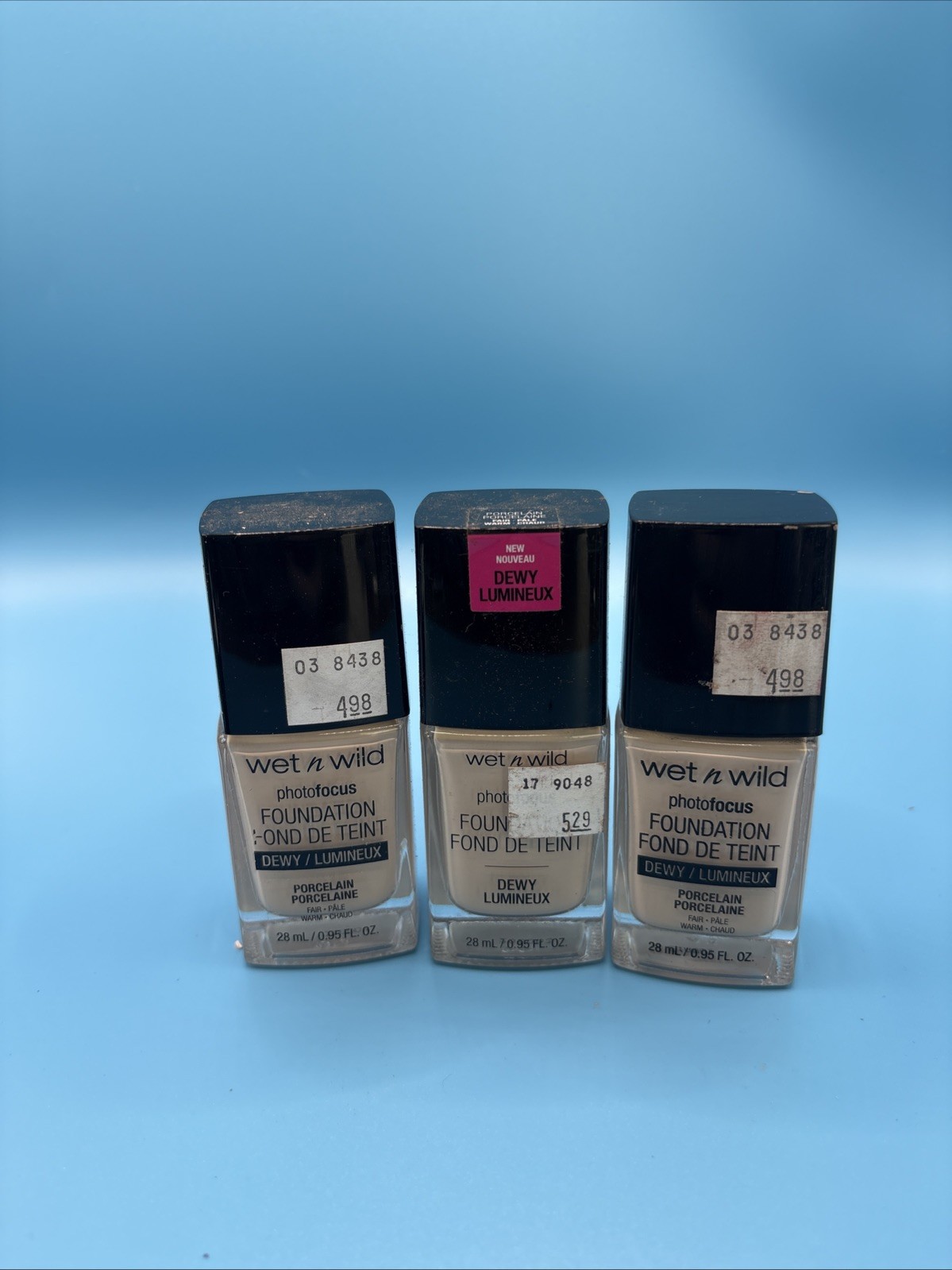 3x Wet N Wild Photo Focus Foundation Dewy Porcelain