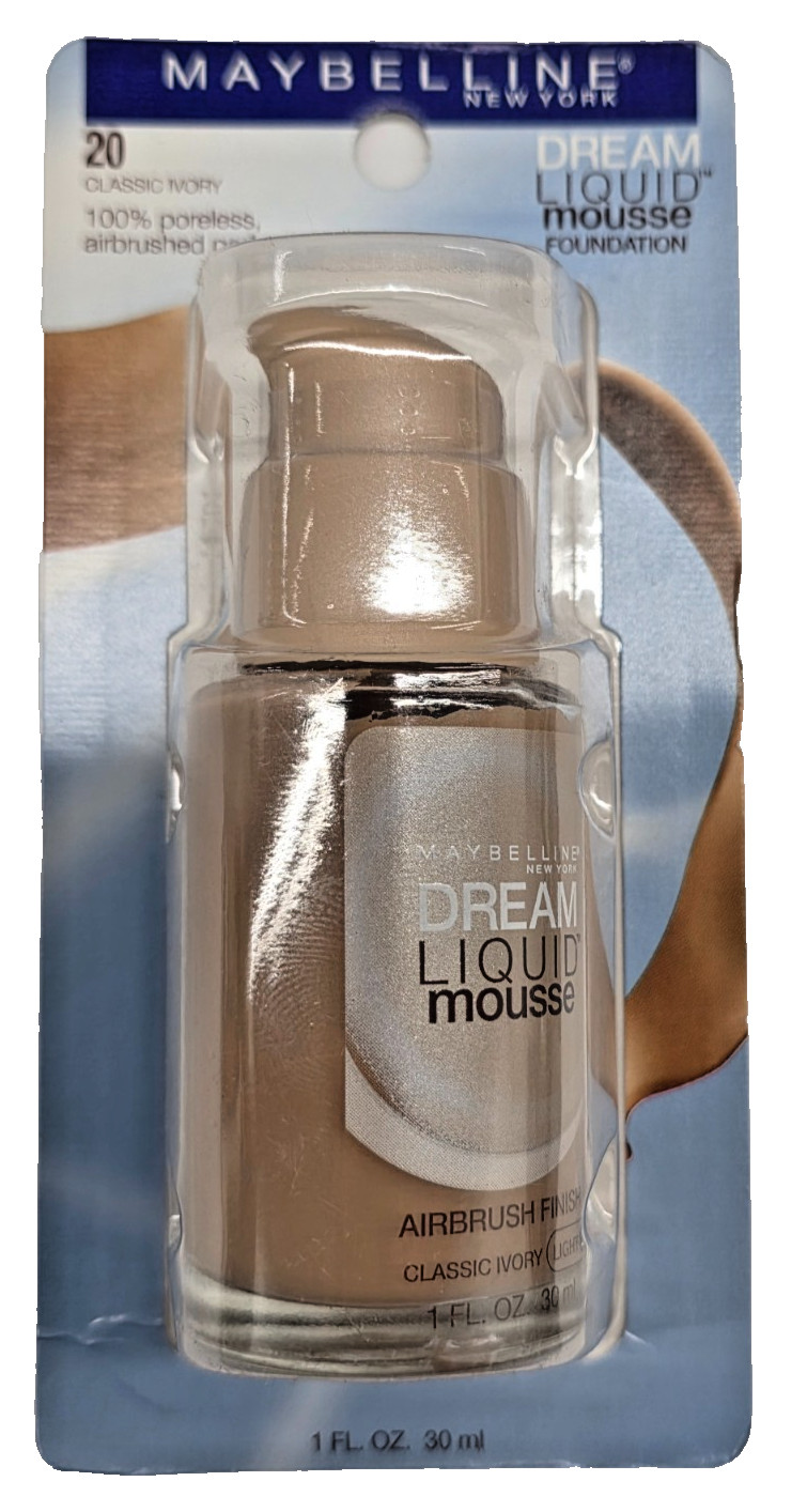 NEW MAYBELLINE DREAM LIQUID MOUSSE Foundation-20 Classic Ivory light 2