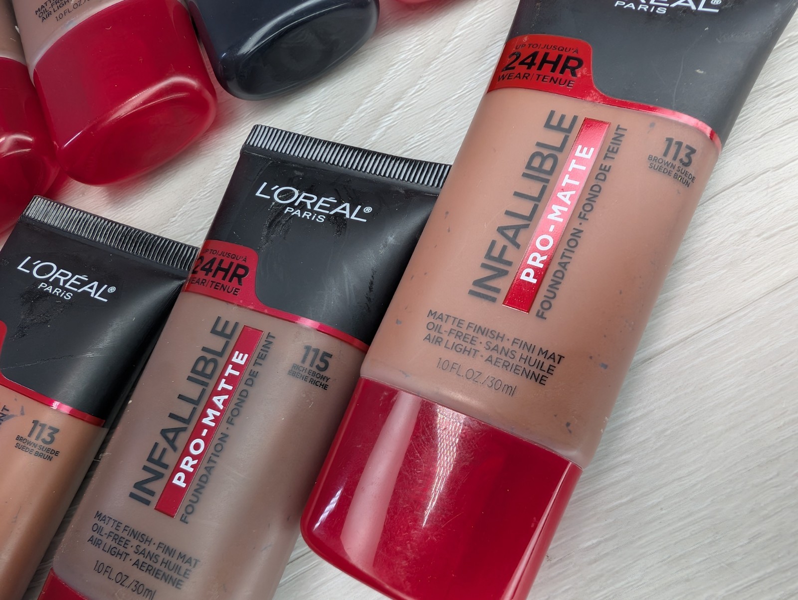 (LARGE LOT – 17) L’Oréal Paris Infallible Pro Matte Foundation 1.0 FL.OZ. Tubes