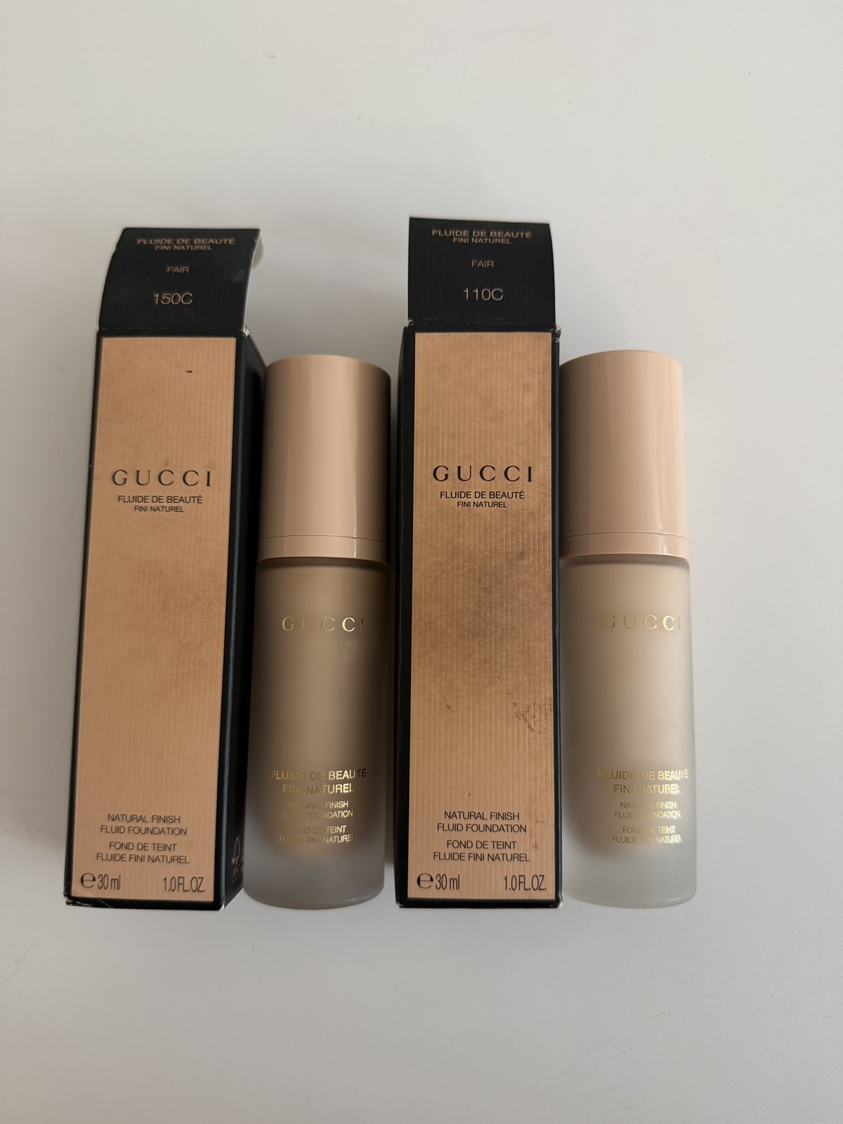 Gucci Liquid Foundation Fair 150C and 110C Fair 1 fl oz – both units