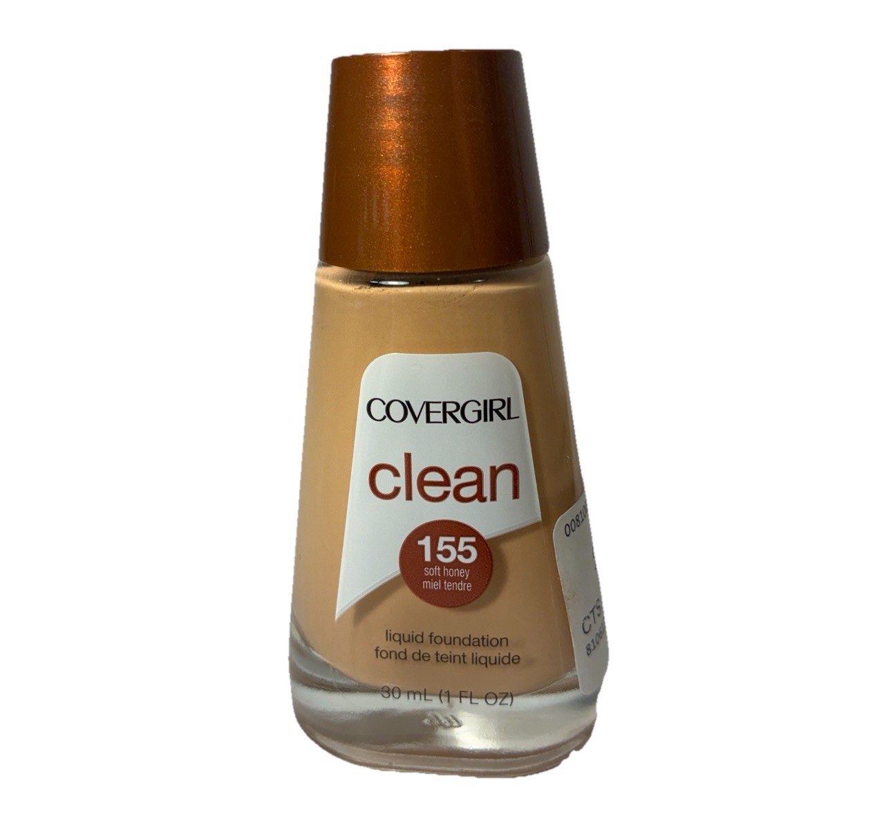 CoverGirl Clean Liquid Foundation For Normal Skin, 155 Soft Honey NEW Old Stock