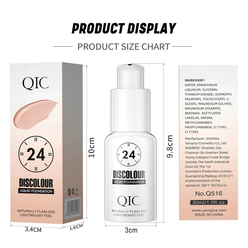 Color Changing Foundation Liquid Hydrating Concealer Soft Matte Long Lasting