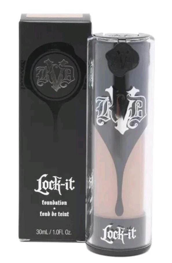 KAT VON D KVD Lock-It Foundation ~ 30 ml / 1 oz ~ Light 40 Neutral ~ New In Box
