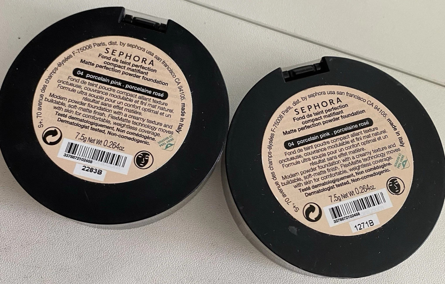 Lot of 2 ~ Sephora Matte Perfection Powder Foundation 04 Porcelain Pink ~ SEALED