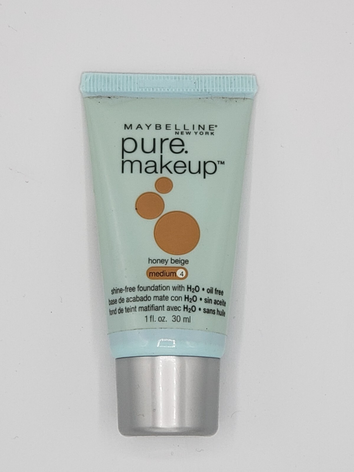 NEW Maybelline Pure Makeup Foundation Honey Beige Medium 4 Shine & Oil-Free