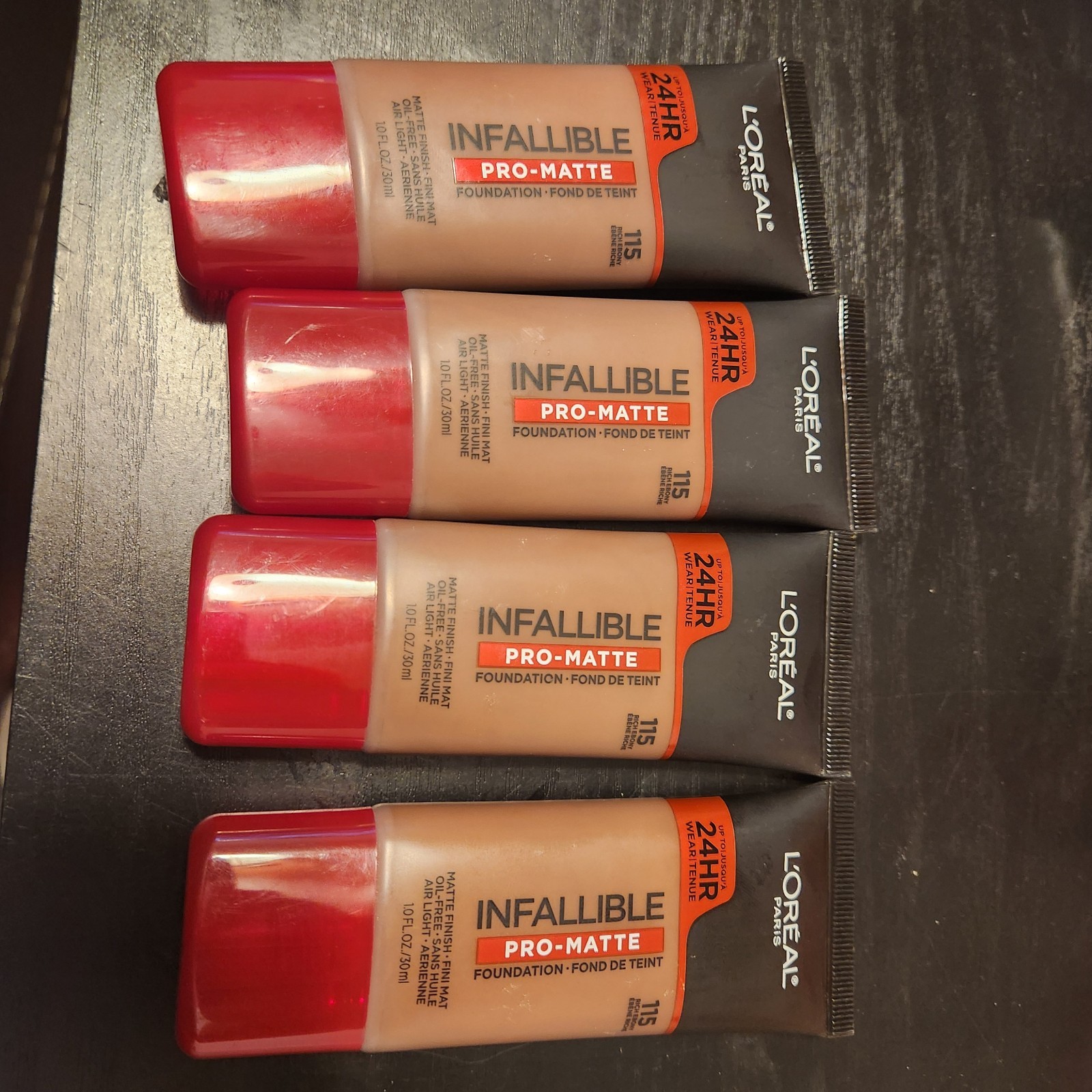 (4Pk) L’Oreal – Infallible Pro-Matte 24hr foundation #115 Rich Ebony -1.0 Fl Oz