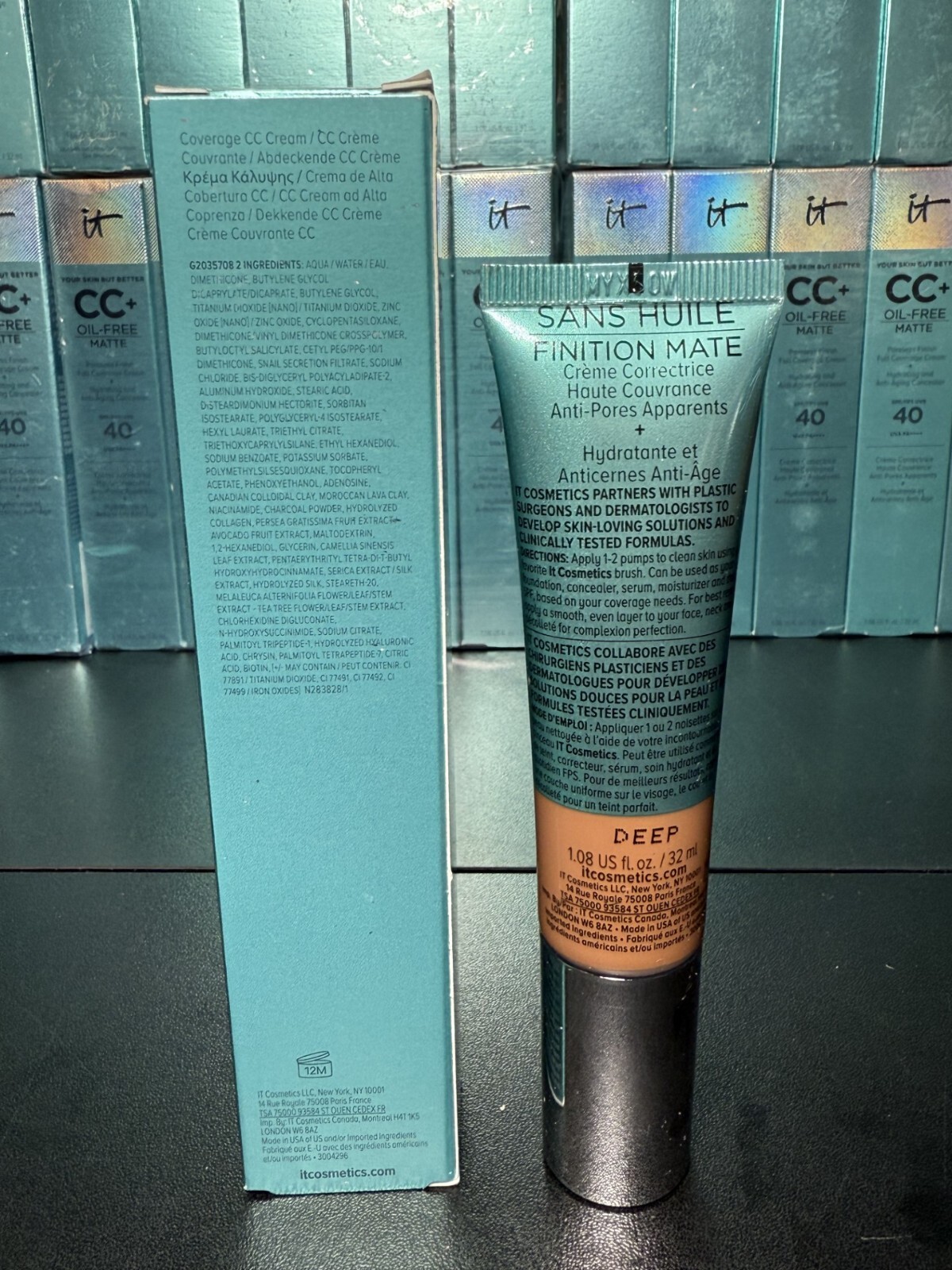 IT Cosmetics CC+ Oil Free Matte Poreless Finish Cream SPF 40 **DEEP** 1.08 fl oz