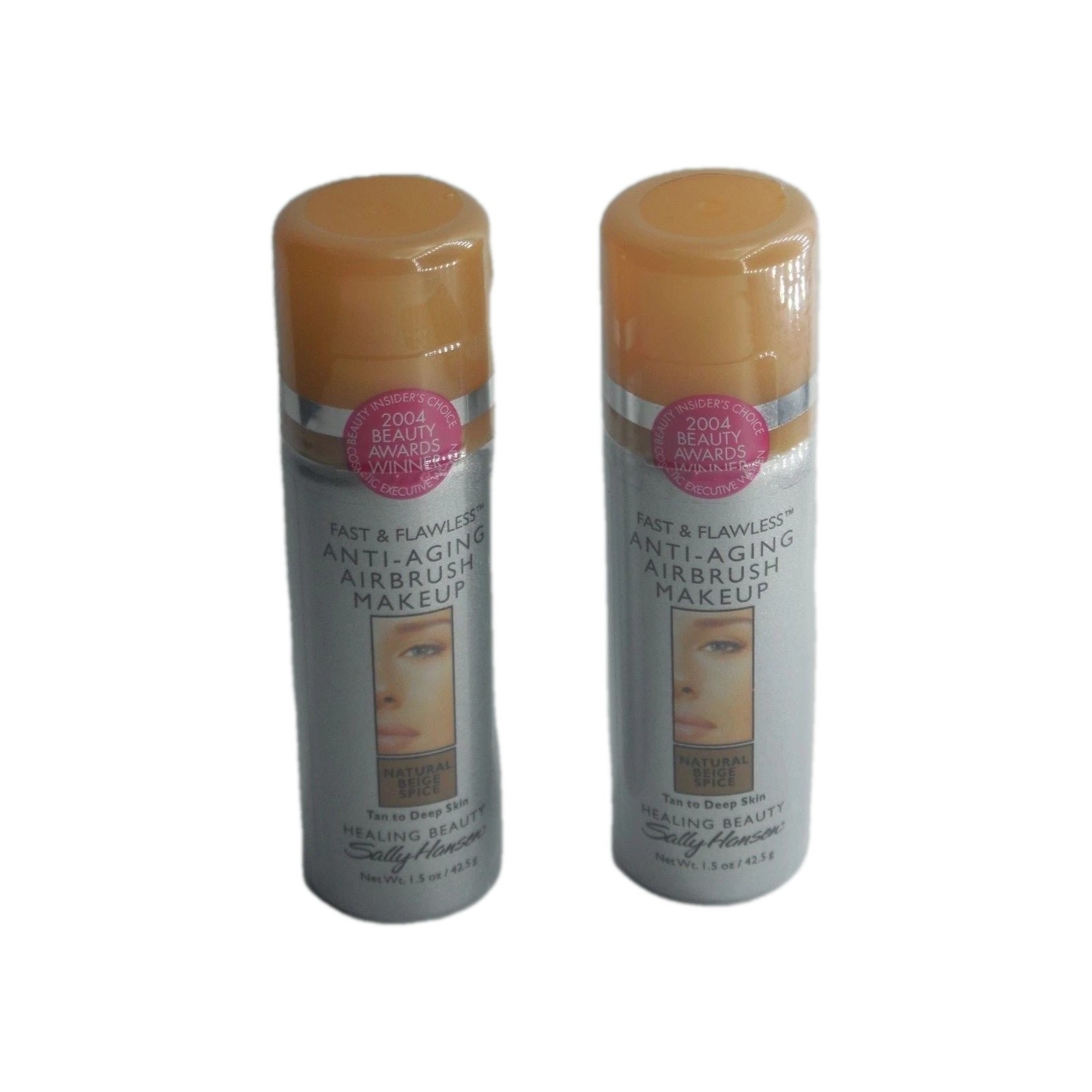 Lot of Two Sally Hansen Anti-Aging Airbrsh Makeup 0.5 oz