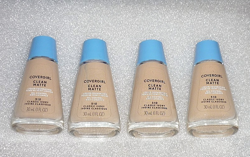 4 COVERGIRL liquid foundation 1 oz. CLEAN MATTE 510 CLASSIC IVORY New $40 value