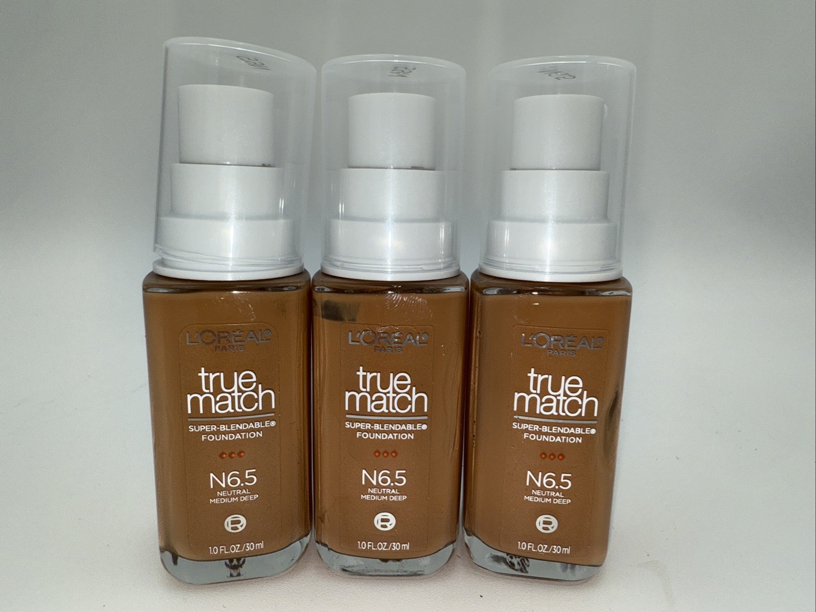 3 L’Oreal True Match Super Blendable Foundation #W6.5 Warm Medium – 1 Oz Loreal