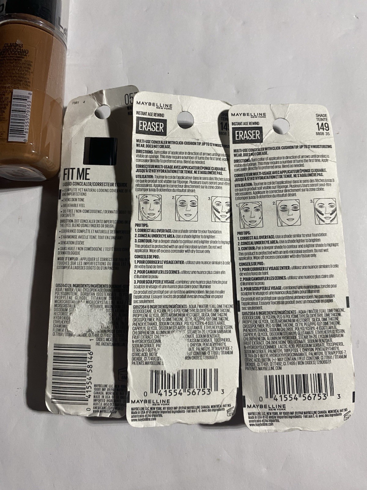 Maybelline Fit Me! Matte Poreless Foundation Makeup 360/368 Lot Plus Extras