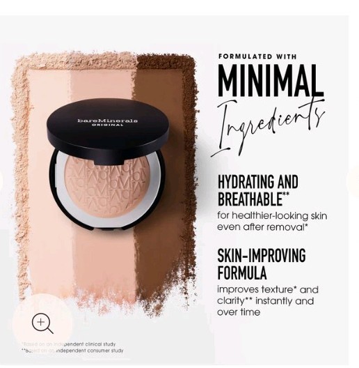 New Bareminerals Original Pressed Powder Foundation in 07 Golden Ivory