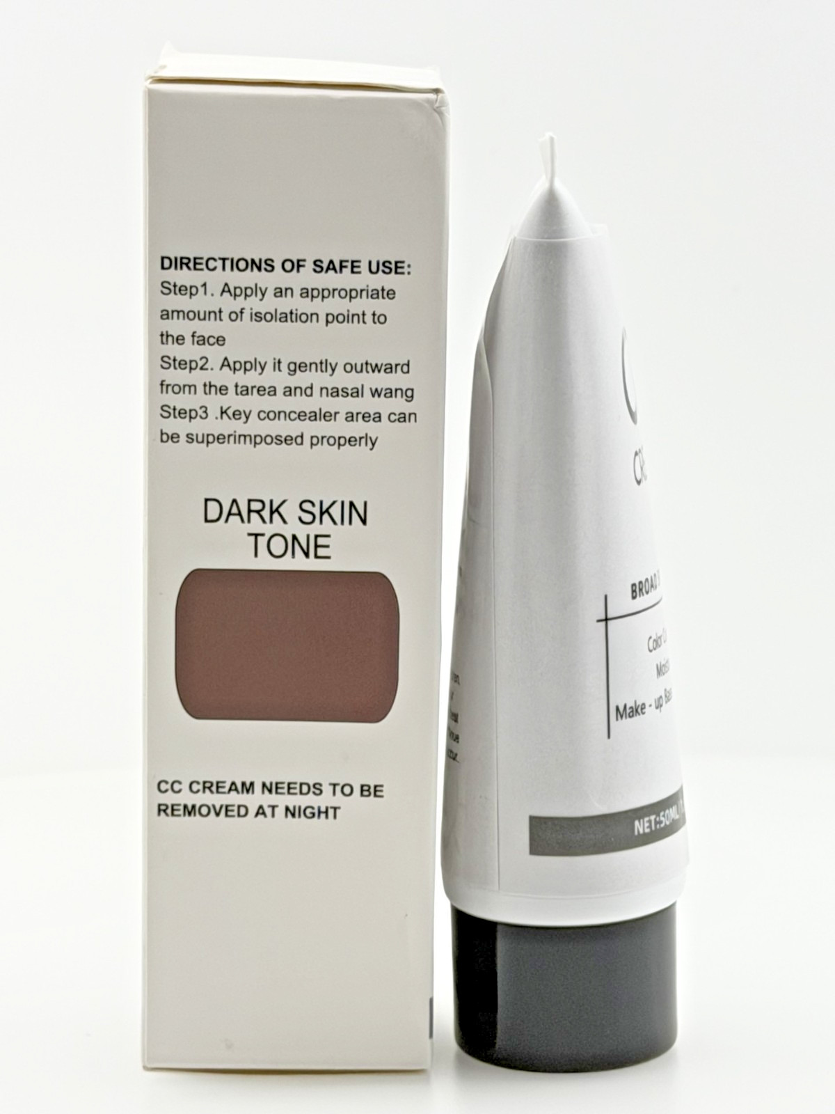 CC Cream Moisturizer Makeup Base Foundation SPF 43 (Dark Tone) 50ml / 1.69 fl oz