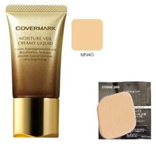 COVERMARK Moisture Veil Creamy Liquid 25g MN40 SPF38 PA+++ with special sponge