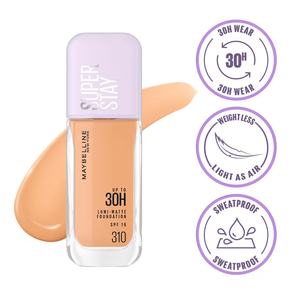 Maybelline New York Super Stay 30H Lumi-Matte Liquid Foundation – 310 (35ml)