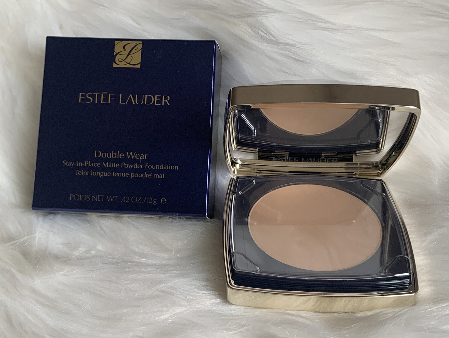 ESTEE LAUDER DOUBLE WEAR STAY IN PLACE POWDER FOUNDATION ~ 4N1 SHELL BEIGE ~ 12g
