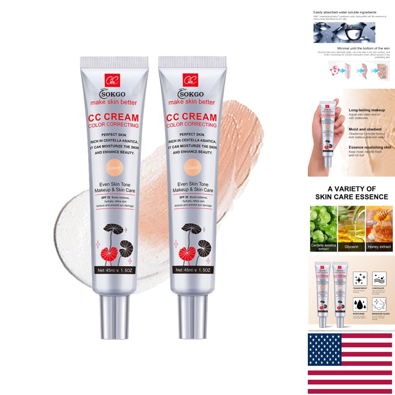 Lightweight Color Correcting CC Cream SPF 25 – Perfect for Radiant Skin All Day