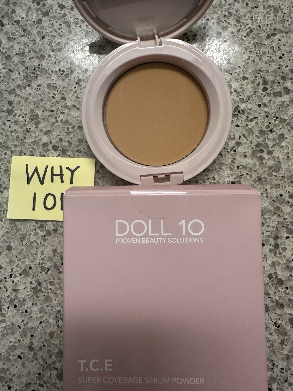 Doll 10 T.C.E. Super Coverage Serum Powder TAN .28oz /8g FULL SZ NEW BOXED $44