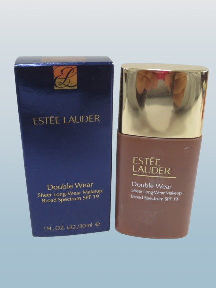 ESTEE LAUDER DOUBLE WEAR SHEER LONG WEAR MAKEUP SPF19 8C1 RICH JAVA 1 OZ BOXED