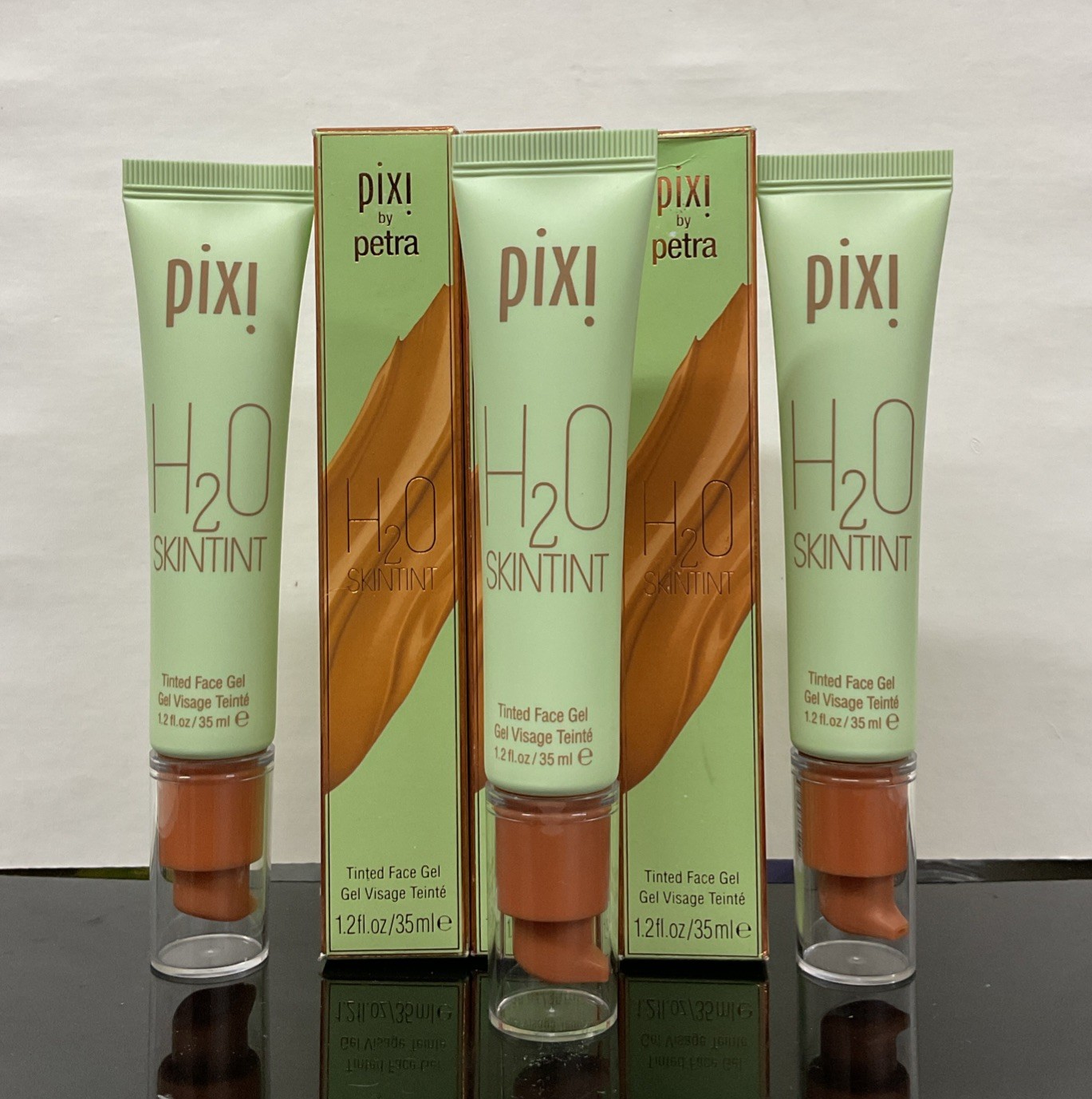 Lot Of 3 Pixi By Petra H2O Skintint Tinted Face Gel *CINNAMON 1.2 Fl Oz, As PICT
