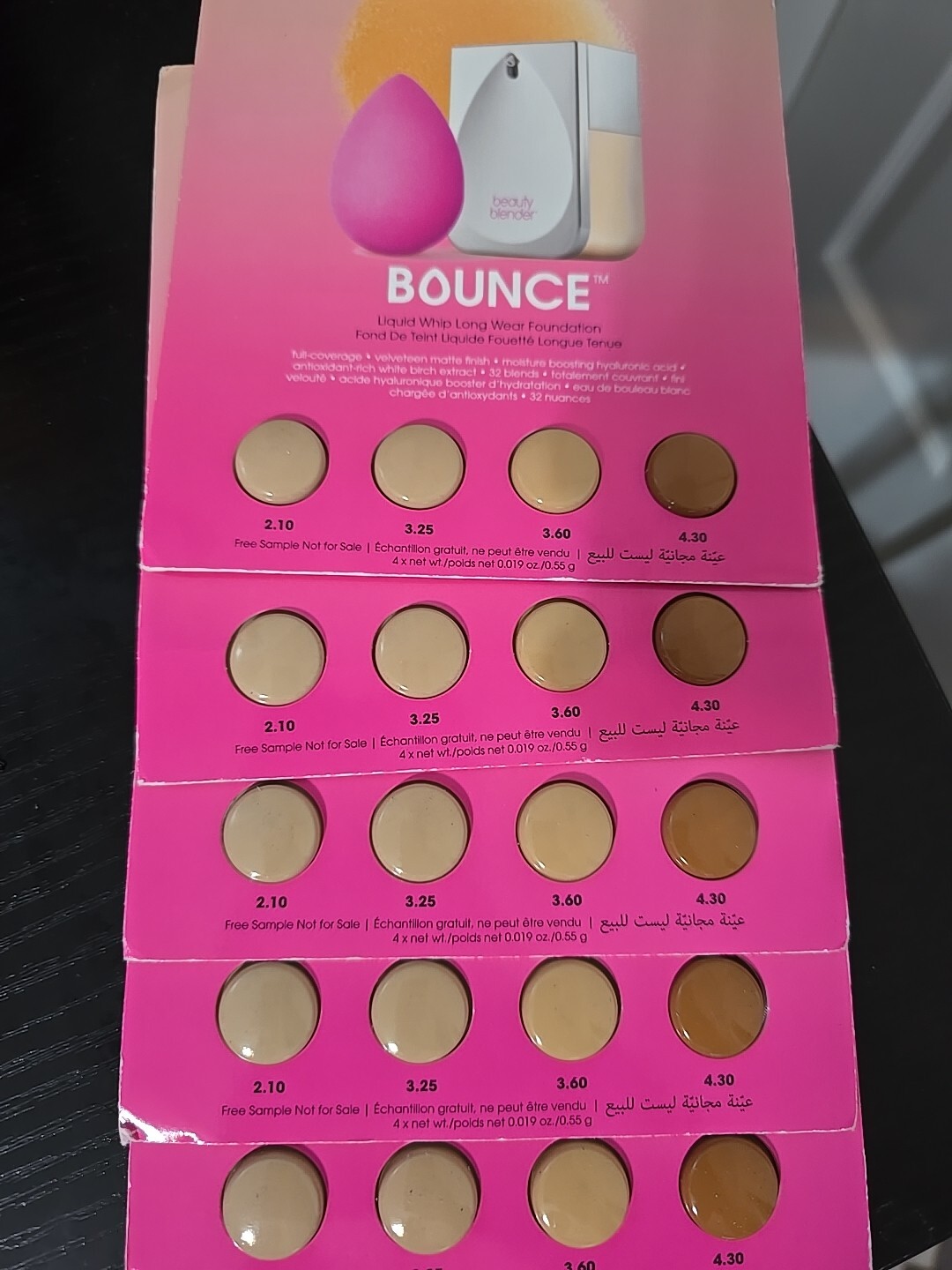 Beauty Blender Bounce Liquid Whip Foundation Sample 2.10 3.25 3.60 4.30 New X5