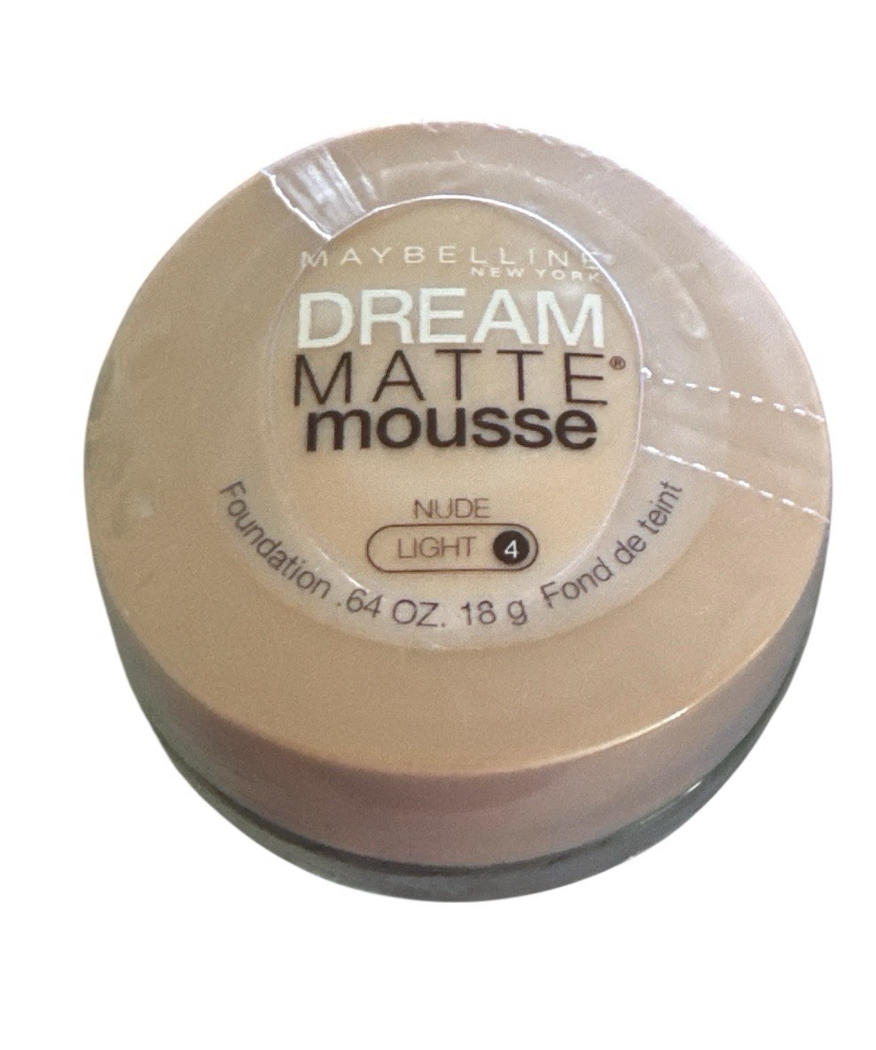Maybelline Dream Matte Mousse Foundation Nude Light 4 New & Sealed .64oz